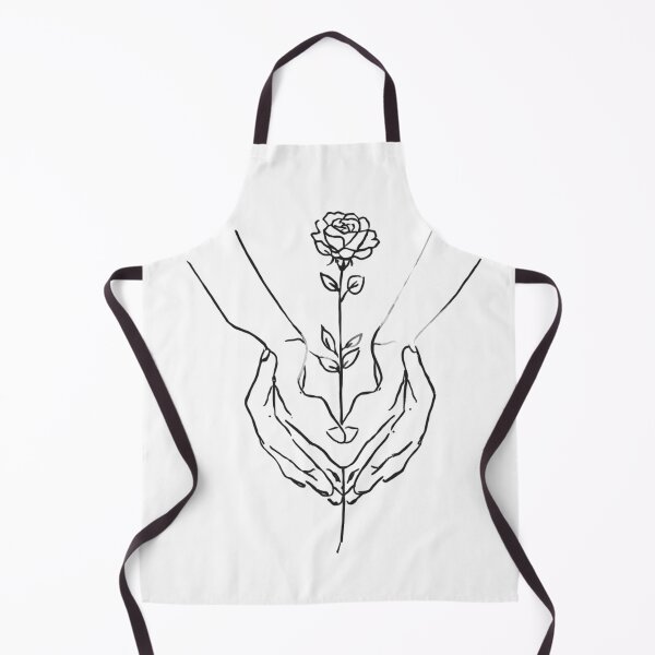 Item preview, Minimalist Line Art Hands Holding Rose & Heart Modern Aesthetic Abstract Love Line Drawing designed and sold by Larams Studio.