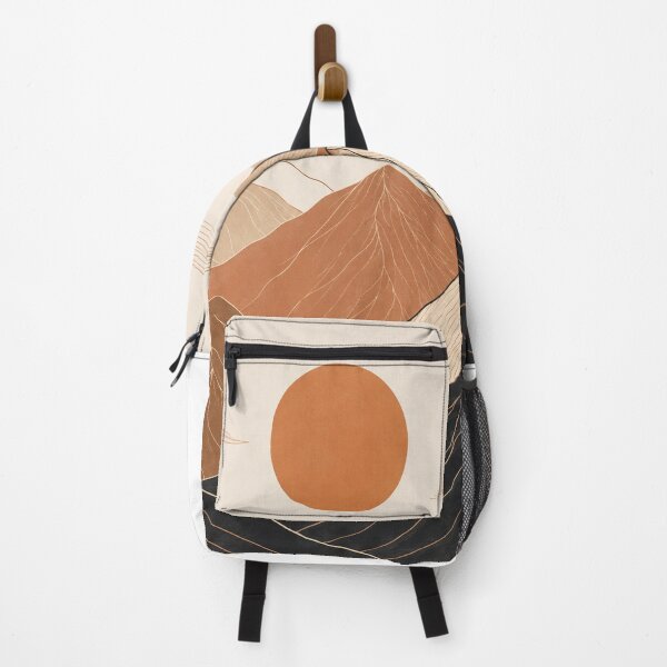 Item preview, Minimalist Mountain Sunset Line Art Outdoor Nature designed and sold by teemix.