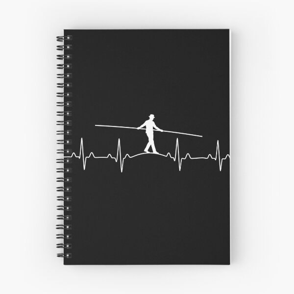 Item preview, Life Is a Balancing Act | Tightrope Walker Heartbeat ECG | Minimalist Pop Art Design designed and sold by PLUSHIWORLDtm.