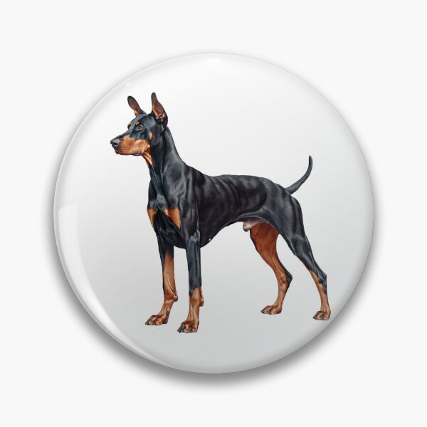 Item preview, Doberman Pinscher Dog Dobie, with tail, not docked designed and sold by lambandoak.