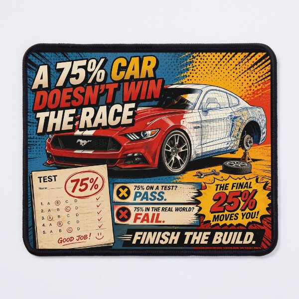 Item preview, 75% Complete Doesn’t Win The Race designed and sold by WatchesAndMore.