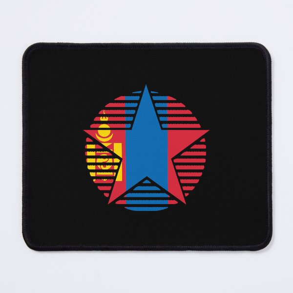 Item preview, Retro Mongolia Flag Star MN designed and sold by shitpostee.