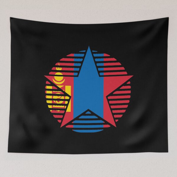 Item preview, Retro Mongolia Flag Star MN designed and sold by shitpostee.