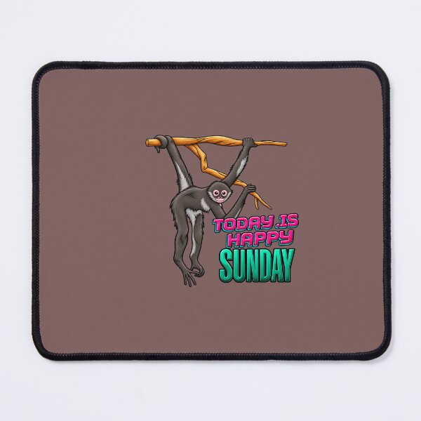 Item preview, Today Is Happy Sunday Monkey – Funny Weekend Vibes Retro Neon Design designed and sold by mrworld000.