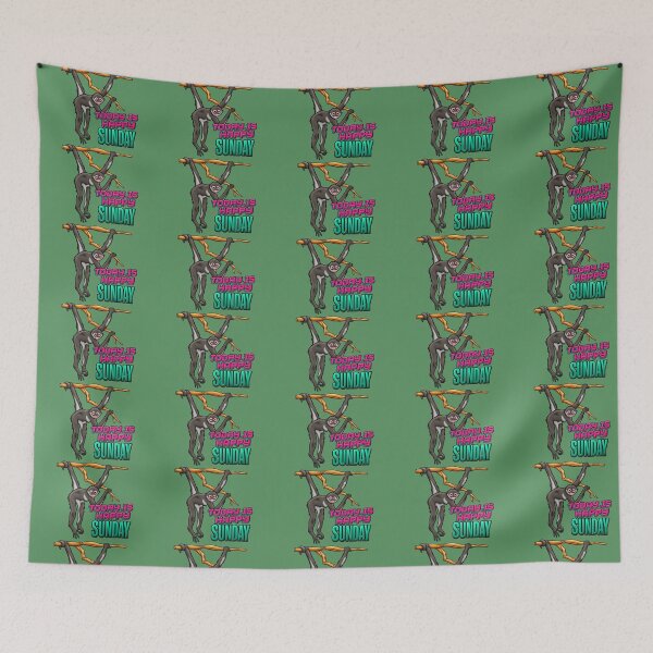 Item preview, Today Is Happy Sunday Monkey – Funny Weekend Vibes Retro Neon Design designed and sold by mrworld000.