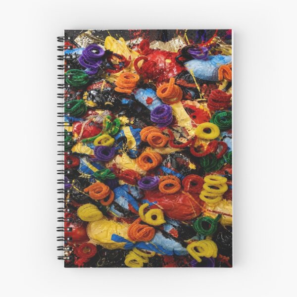 Item preview, Colorful Spiraled Pipe Cleaner and Splatter Mixed Media Art designed and sold by THE SPLATTERED HAUS BY SAGE BANKS.
