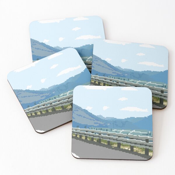 Item preview, Pixel Art Mountain Road Landscape designed and sold by FoxPix.