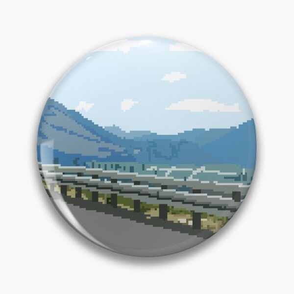 Item preview, Pixel Art Mountain Road Landscape designed and sold by FoxPix.
