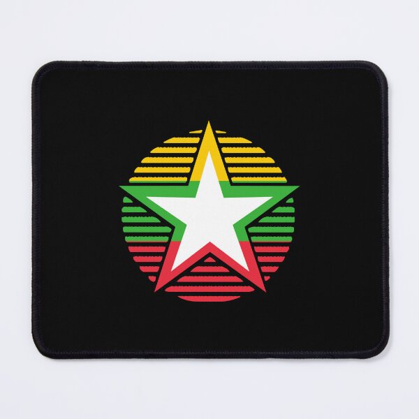 Item preview, Retro Myanmar Flag Star MM designed and sold by shitpostee.