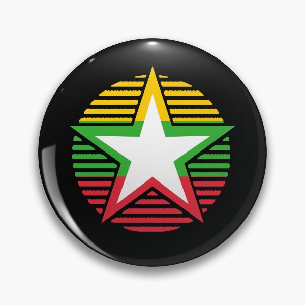 Item preview, Retro Myanmar Flag Star MM designed and sold by shitpostee.