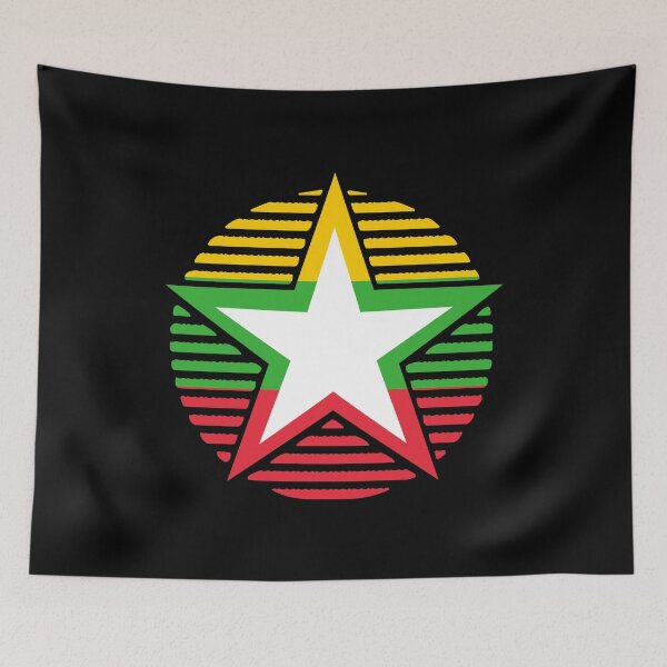 Item preview, Retro Myanmar Flag Star MM designed and sold by shitpostee.