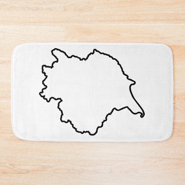 Item preview, Yorkshire England Map Outline Modern Minimalist Graphic designed and sold by OnHeathAndMoor.