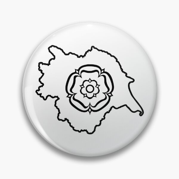 Item preview, Yorkshire County Boundary Silhouette White Rose Minimalist Graphic designed and sold by OnHeathAndMoor.