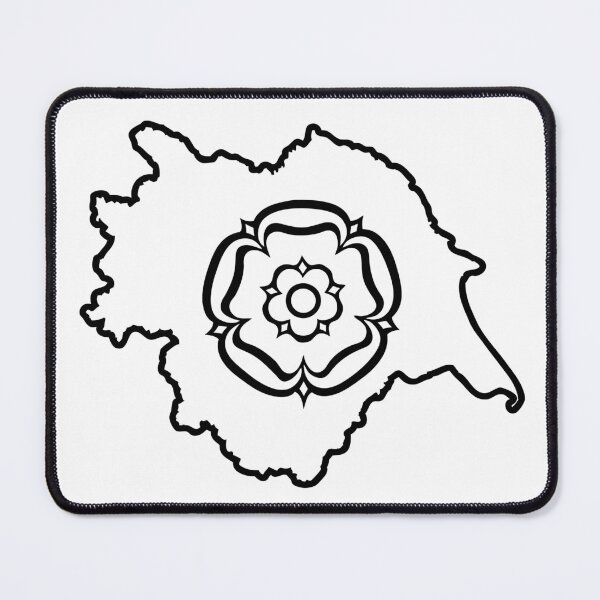 Item preview, Yorkshire County Boundary Silhouette White Rose Minimalist Graphic designed and sold by OnHeathAndMoor.