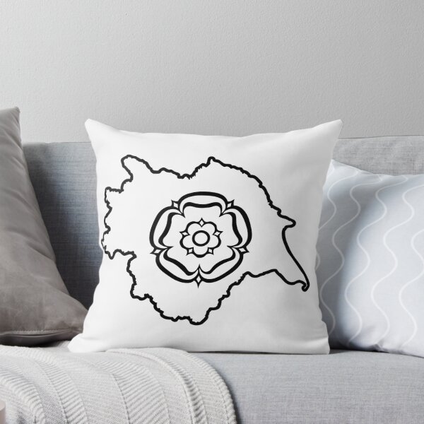 Item preview, Yorkshire County Boundary Silhouette White Rose Minimalist Graphic designed and sold by OnHeathAndMoor.