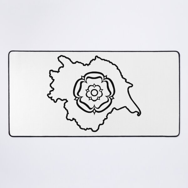 Item preview, Yorkshire County Boundary Silhouette White Rose Minimalist Graphic designed and sold by OnHeathAndMoor.