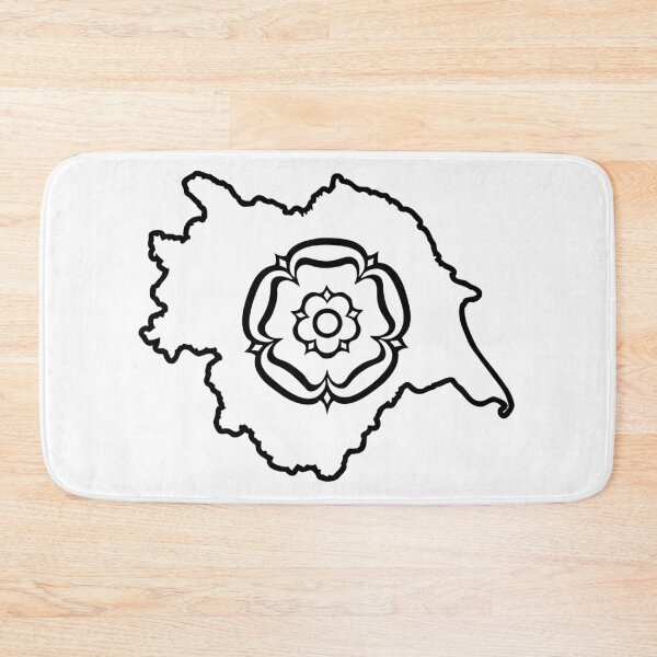 Item preview, Yorkshire County Boundary Silhouette White Rose Minimalist Graphic designed and sold by OnHeathAndMoor.