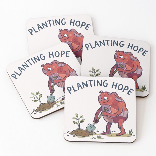 Item preview, Planting Hope - Cute Naive Creature Gardening designed and sold by TontikDesign.