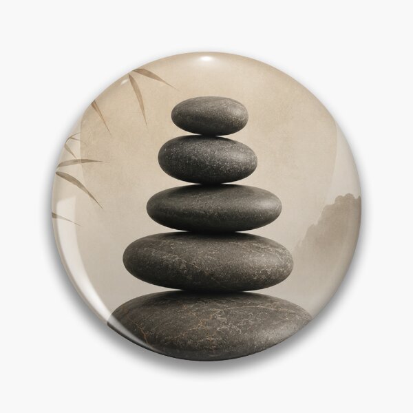Item preview, Minimalist Zen Stone Balance Stacking Meditation Art designed and sold by teemix.
