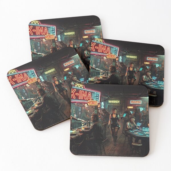Item preview, Cyberpunk Bar - Neon Atmosphere and Futuristic Urban Night designed and sold by Kek-Ina.