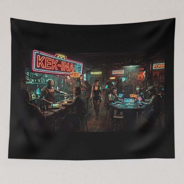 Item preview, Cyberpunk Bar - Neon Atmosphere and Futuristic Urban Night designed and sold by Kek-Ina.