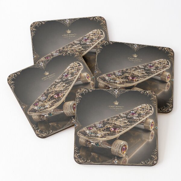 Item preview, Luxury Jewelry​ Skateboard in Art Nouveau​ designed and sold by Adisak-designs.