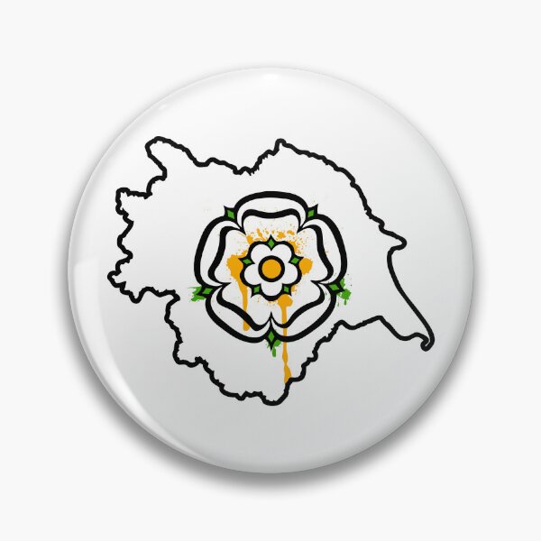 Item preview, Yorkshire Map Silhouette Paint Drip Rose Urban Graphic designed and sold by OnHeathAndMoor.