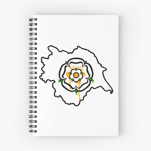 Item preview, Yorkshire Map Silhouette Paint Drip Rose Urban Graphic designed and sold by OnHeathAndMoor.