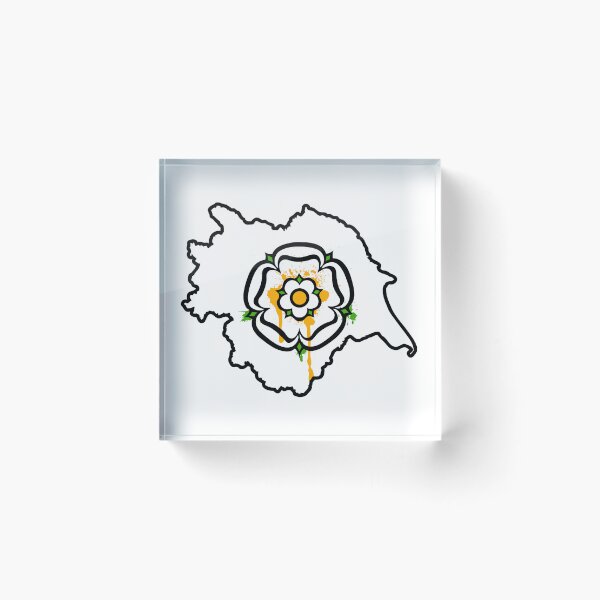 Item preview, Yorkshire Map Silhouette Paint Drip Rose Urban Graphic designed and sold by OnHeathAndMoor.