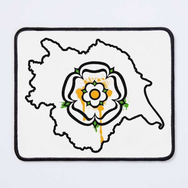 Item preview, Yorkshire Map Silhouette Paint Drip Rose Urban Graphic designed and sold by OnHeathAndMoor.