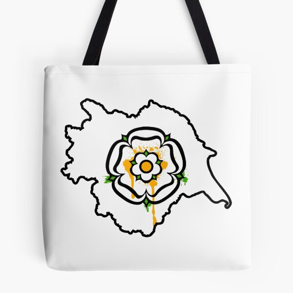 Item preview, Yorkshire Map Silhouette Paint Drip Rose Urban Graphic designed and sold by OnHeathAndMoor.