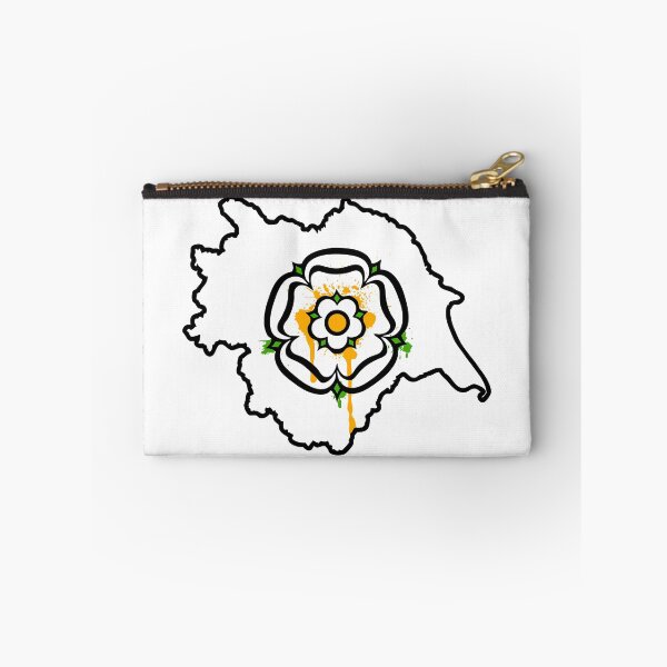 Item preview, Yorkshire Map Silhouette Paint Drip Rose Urban Graphic designed and sold by OnHeathAndMoor.