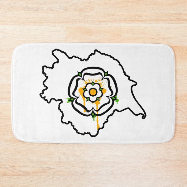 Item preview, Yorkshire Map Silhouette Paint Drip Rose Urban Graphic designed and sold by OnHeathAndMoor.