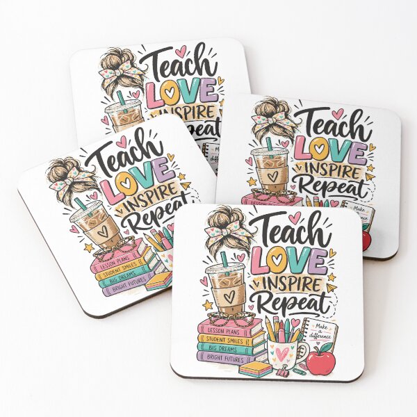 Item preview, Teach Love Inspire Repeat | Cute Teacher Back to School Shirt designed and sold by Sunday.Supply.