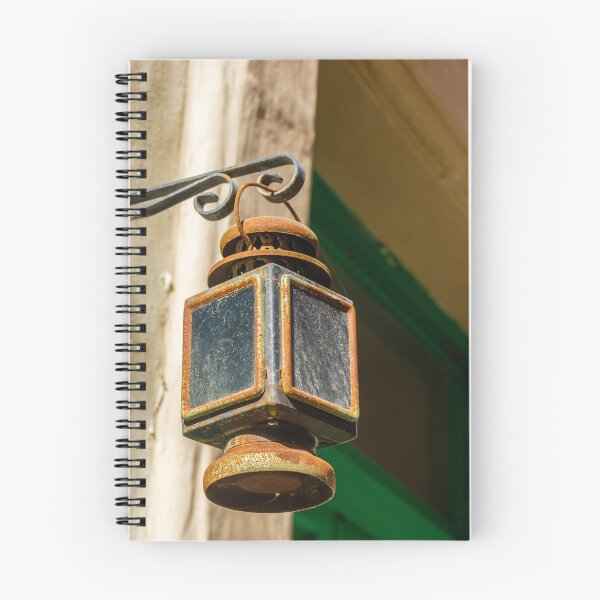Item preview, Rusty Vintage Lantern Hanging On Iron Bracket Outdoor Antique Metal Light Fixture In Sunlight designed and sold by Nmallia.