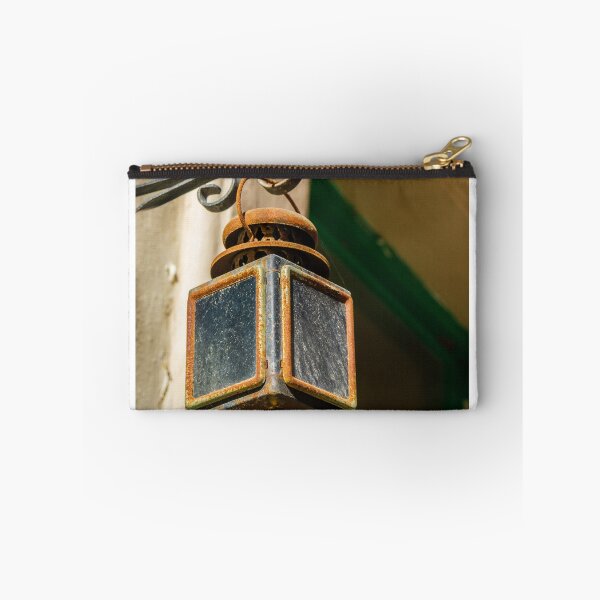 Item preview, Rusty Vintage Lantern Hanging On Iron Bracket Outdoor Antique Metal Light Fixture In Sunlight designed and sold by Nmallia.