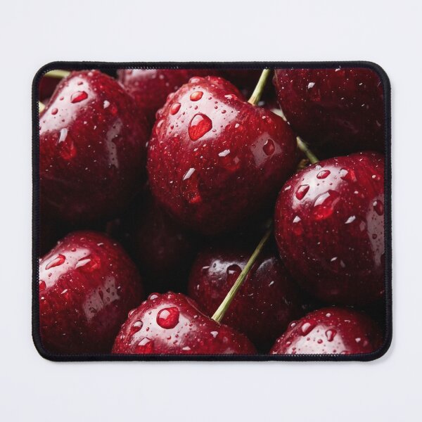 Item preview, Water-Dappled Cherries on Black designed and sold by JenniferMoren.