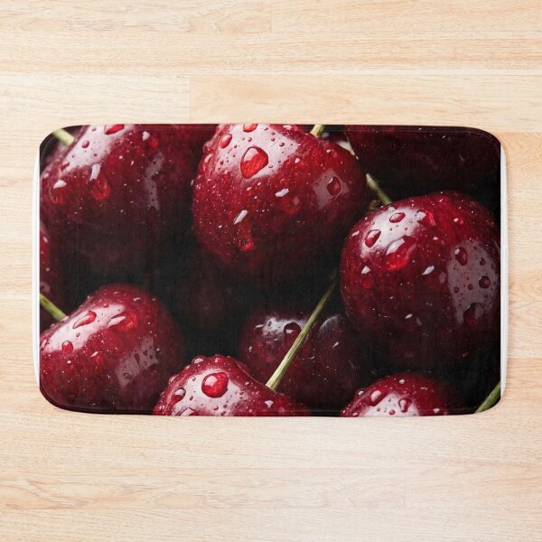 Item preview, Water-Dappled Cherries on Black designed and sold by JenniferMoren.