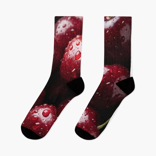 Item preview, Water-Dappled Cherries on Black designed and sold by JenniferMoren.