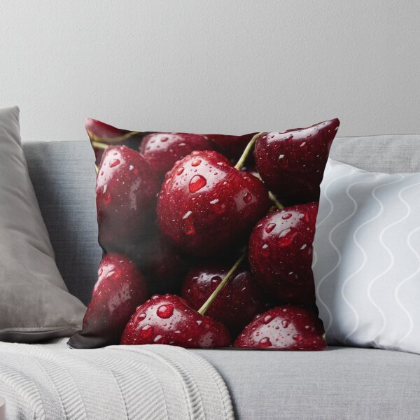 Item preview, Water-Dappled Cherries on Black designed and sold by JenniferMoren.
