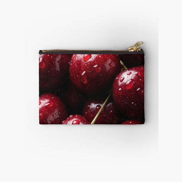 Item preview, Water-Dappled Cherries on Black designed and sold by JenniferMoren.