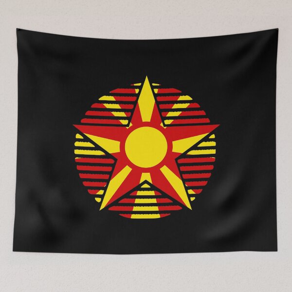Item preview, Retro North Macedonia Flag Star MK designed and sold by shitpostee.