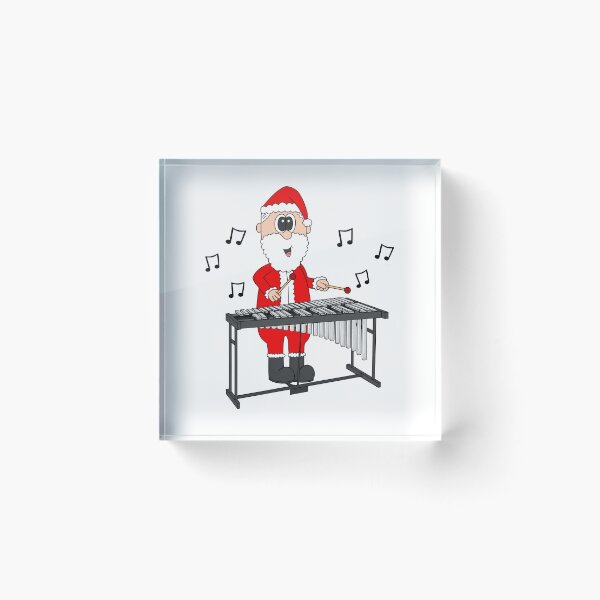 Item preview, Santa Playing Vibraphone, Christmas Percussionist Musician designed and sold by doodlerob.