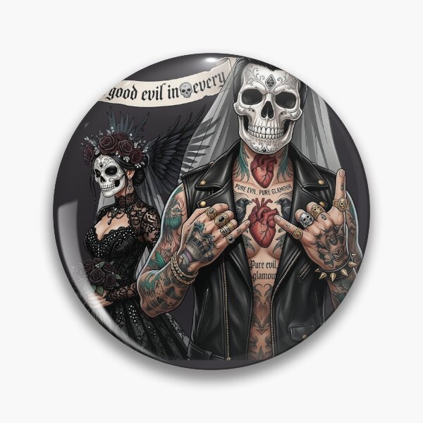 Item preview, Brutal Rocker Bride Skeleton Couple designed and sold by Voodoo Store Paranormal Collections.