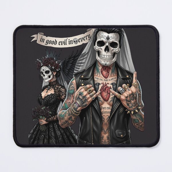 Item preview, Brutal Rocker Bride Skeleton Couple designed and sold by Voodoo Store Paranormal Collections.