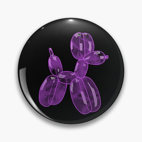 Item preview, Neon Balloon Dog - Pink on Black designed and sold by FoxfireStardust.