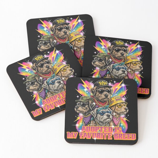 Item preview, Adopted Is My Favorite Breed - Cool Hip Hop Dogs 90s Retro Bottleg designed and sold by Neurospicy Trolls.