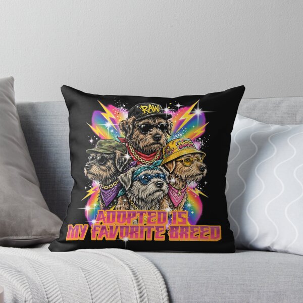 Item preview, Adopted Is My Favorite Breed - Cool Hip Hop Dogs 90s Retro Bottleg designed and sold by Neurospicy Trolls.