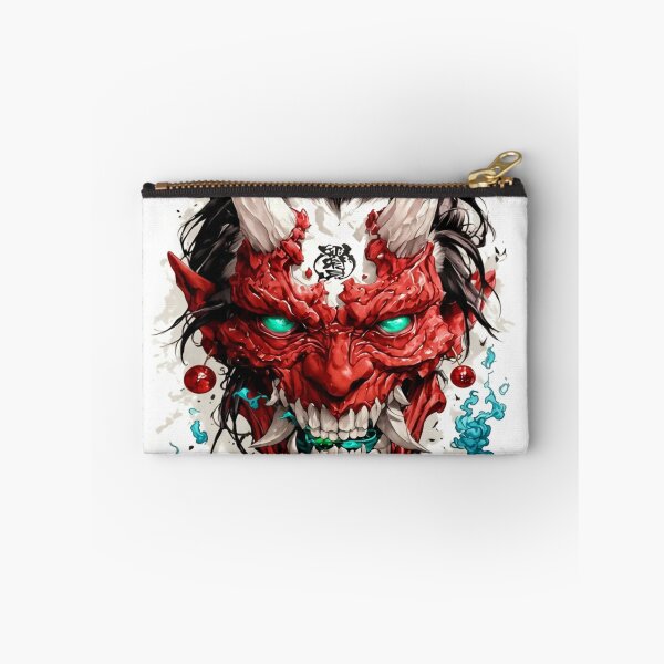 Item preview, Crimson Oni with Turquoise Spirit Flames designed and sold by SquareSign.