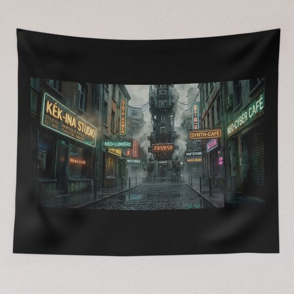 Item preview, Cyberpunk Megalopolis Alley - Neon and Retro Future Atmosphere designed and sold by Kek-Ina.